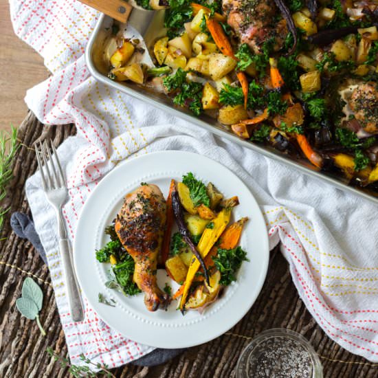 Cider Brined Chicken with Veggies