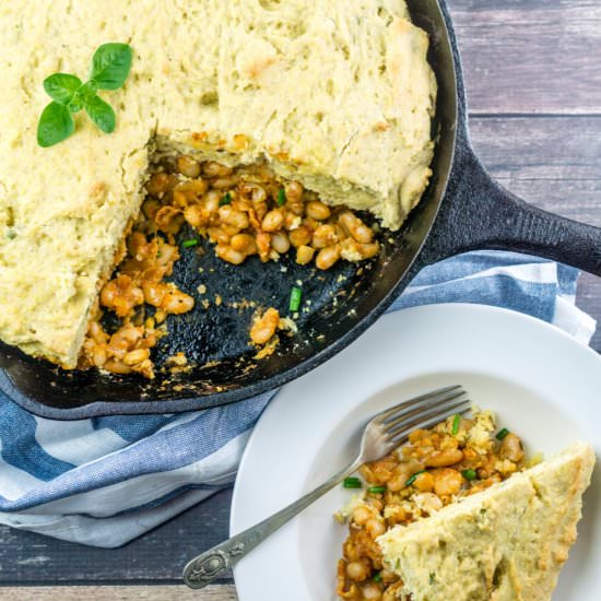 Baked Beans Cornbread Skillet