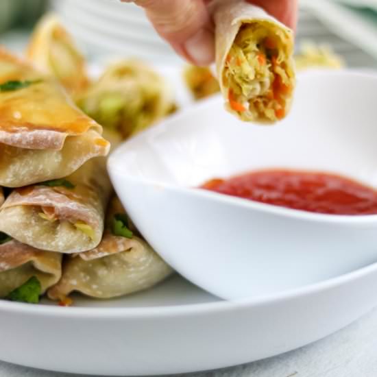 Easy Baked Vegetable Egg Rolls