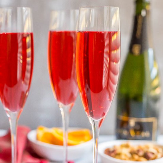 Poinsettia cocktail