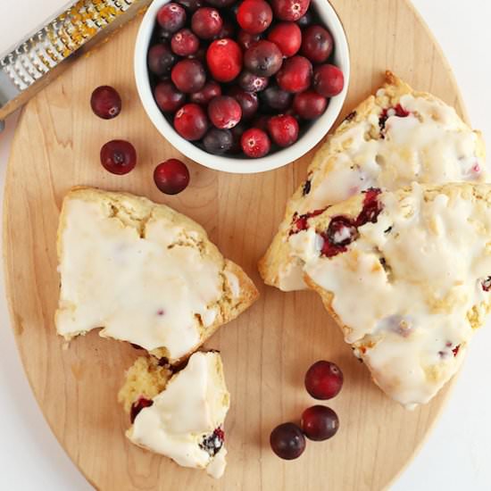 Vegan Cranberry Orange Scones