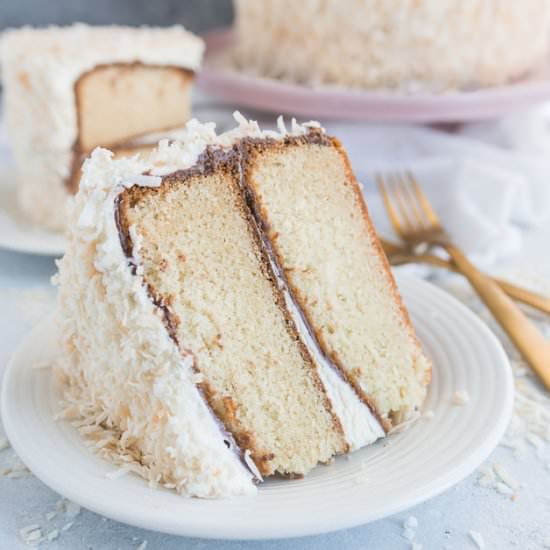 Coconut Nutella Layer Cake