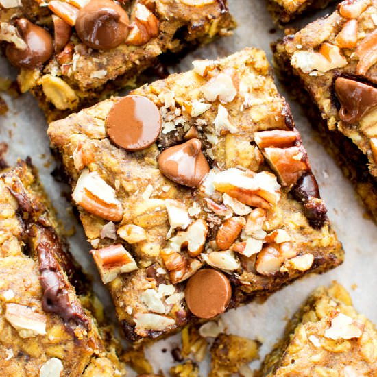 Pumpkin Choco Chip Breakfast Bars