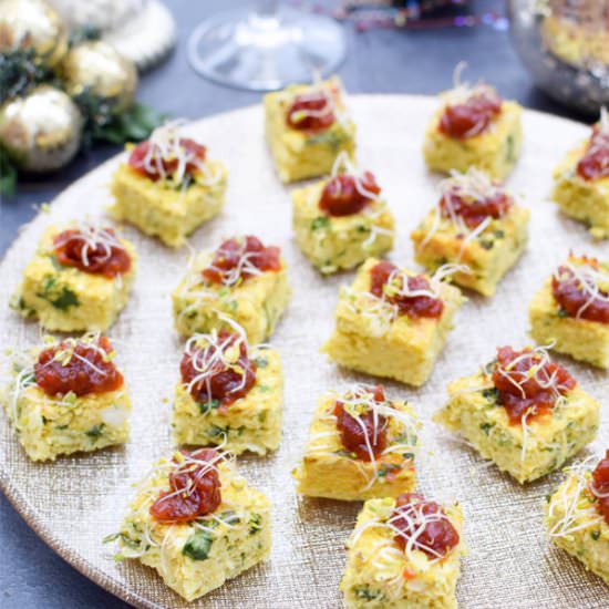 Organic Curried Cauliflower Canapés