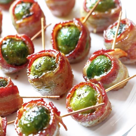 Bacon Maple Roasted Brussels Sprouts