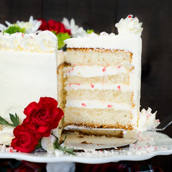White Chocolate Peppermint Cake