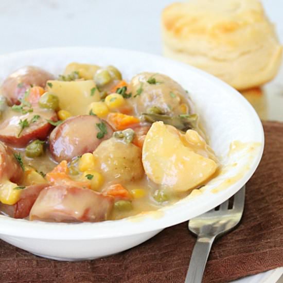 Sausage, Potato, & Cheese Casserole