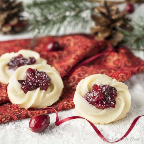 Roasted Cranberry Shortbread