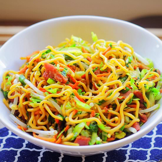 Turkey Veggie Noodle Stir Fry