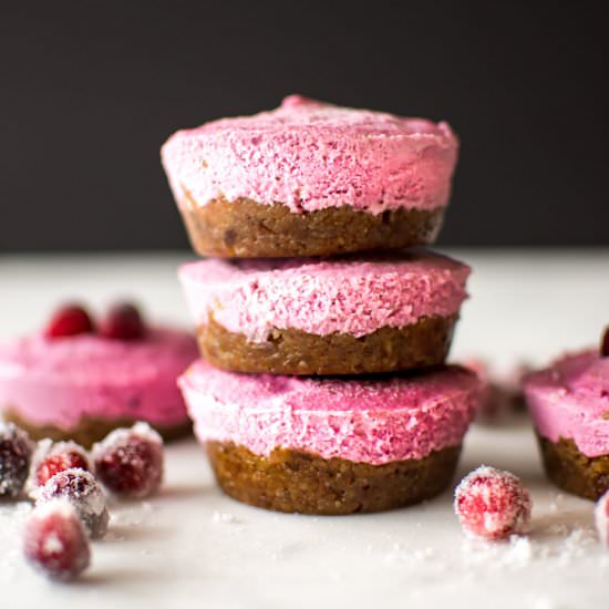 Cranberry Mini Vegan Cheesecakes