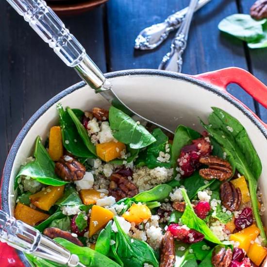 Roasted Squash and Cranberry Salad