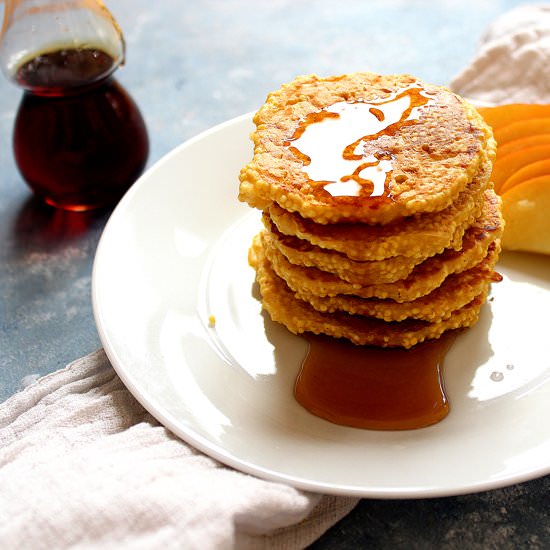 Millet and apple pancakes