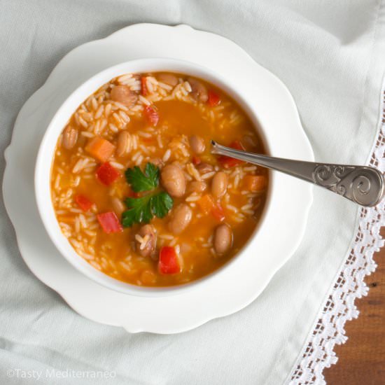 Pinto bean & rice soup