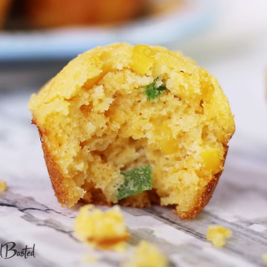 Cheddar Jalapeno Cornbread Muffins