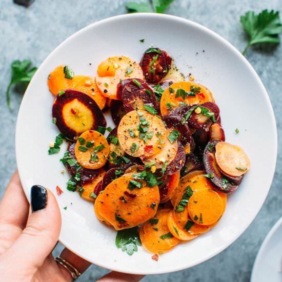 Shaved Carrot and Parsley Salad