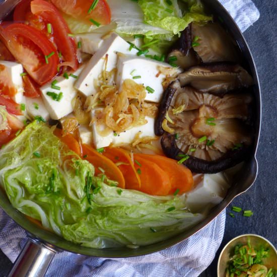 Tofu Soup with Dried Shrimp
