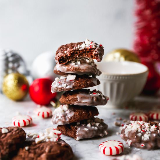 Chocolate Peppermint Crunch Cookies