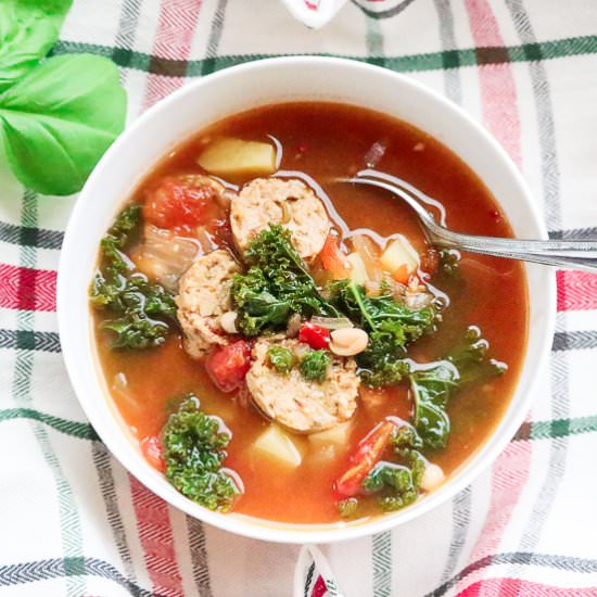 Vegan Italian Sausage Soup