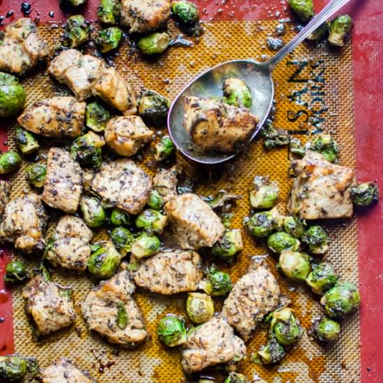 Balsamic Chicken & Brussels Sprouts