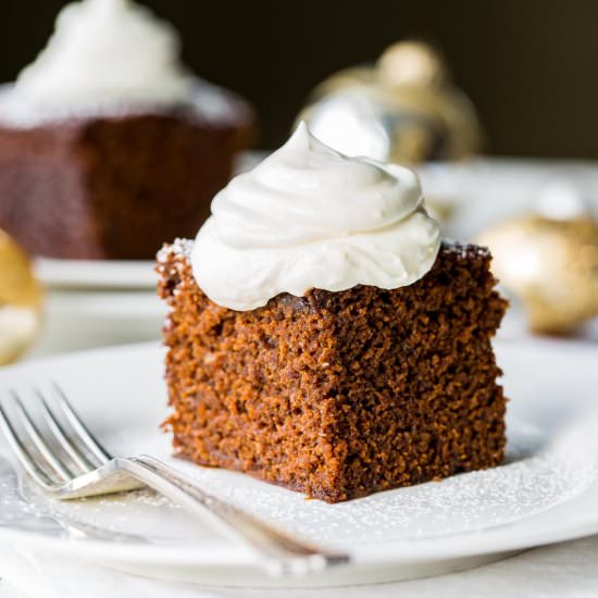 Gingerbread Cake with Lemon Cream
