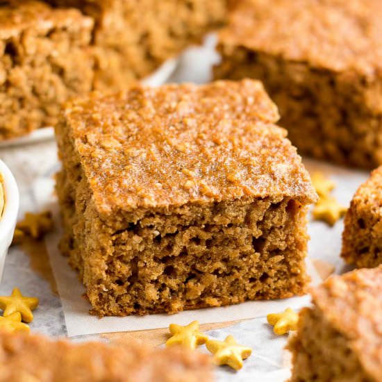 Gingerbread Oatmeal Snack Cake