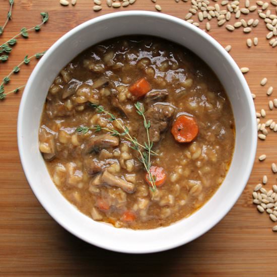 Instant Pot Beef & Barley Stew
