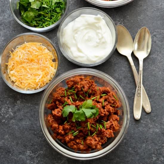 10 Minute Chili Meal Prep