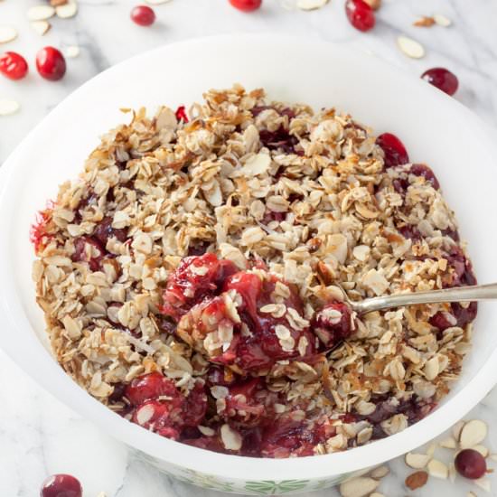 Cranberry Cherry Crisp – Vegan & GF