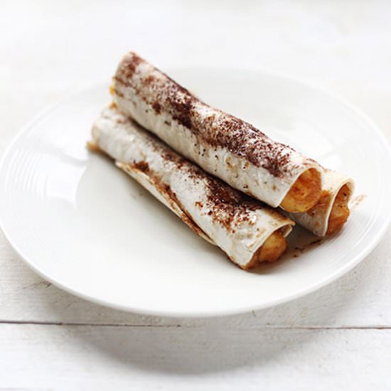 Sweet apple taquitos