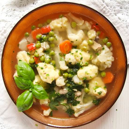 Chicken Soup with Potato Dumplings