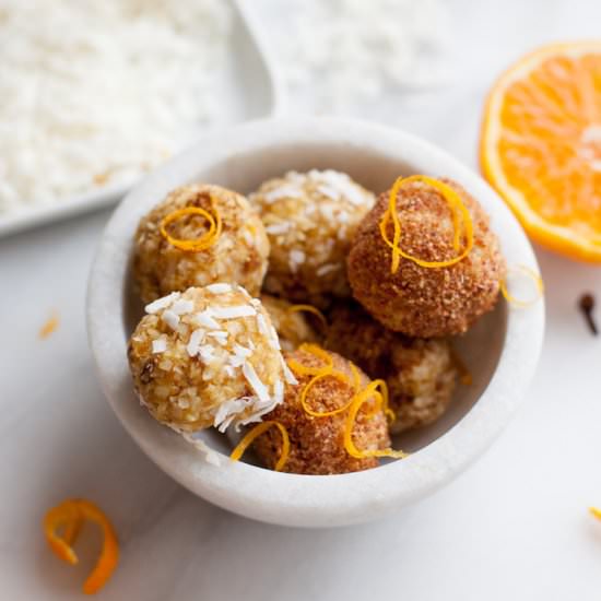No-Bake Clementine Clove Macaroons