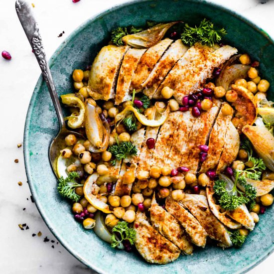 CUMIN ROASTED CHICKPEA CHICKEN BOWL