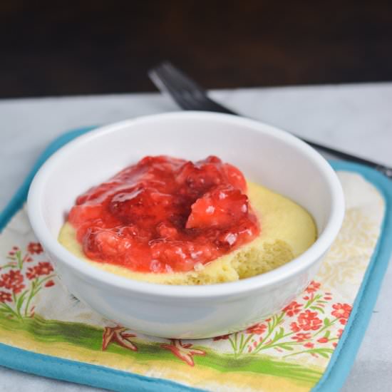 Vanilla Pudding Cake for One