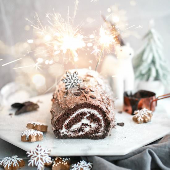 Vegan yule log