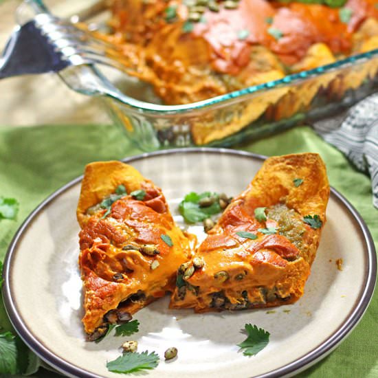 Black Bean Enchilada Open