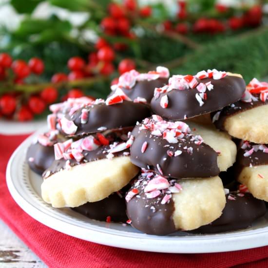 Chocolate Peppermint Shortbread