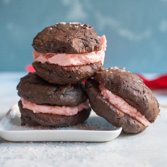 Peppermint Whoopie Pies