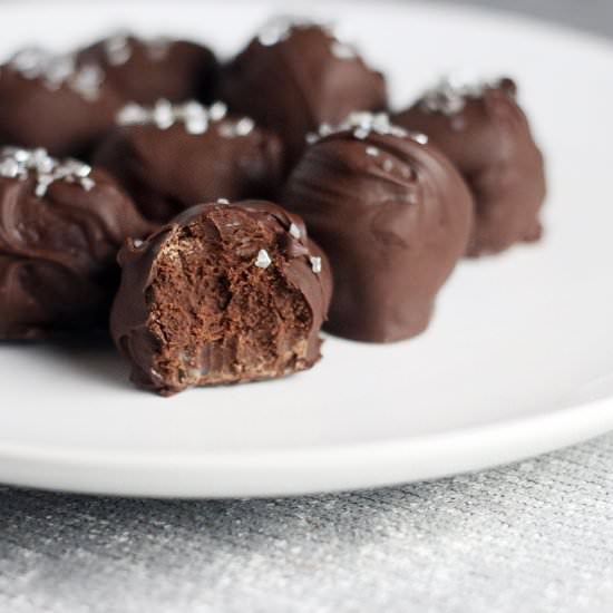 Boozy Dark Chocolate Truffles