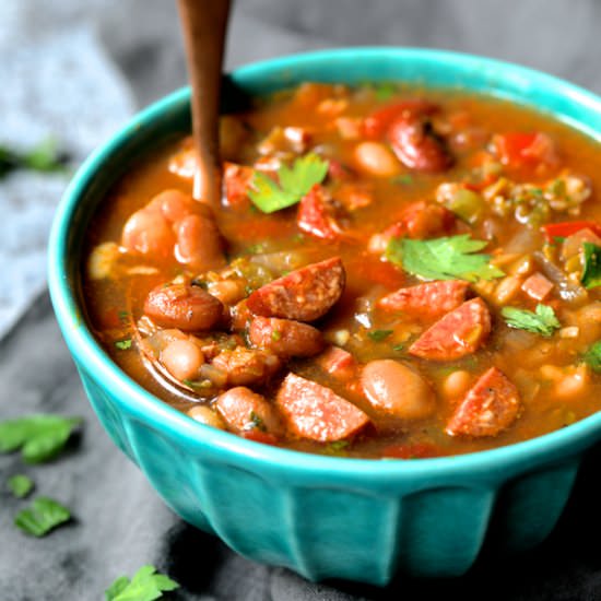 Slow Cooker Cajun 15-Bean Soup