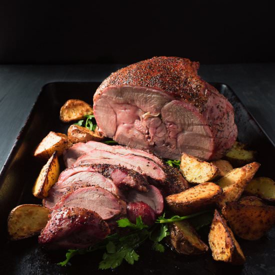 grill roasted leg of lamb