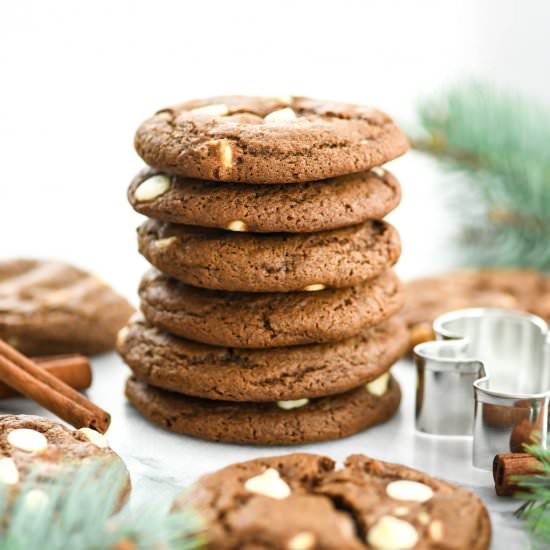 White Chocolate Gingerbread Cookies