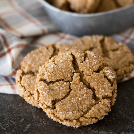 Peanut Butter Molasses Cookies