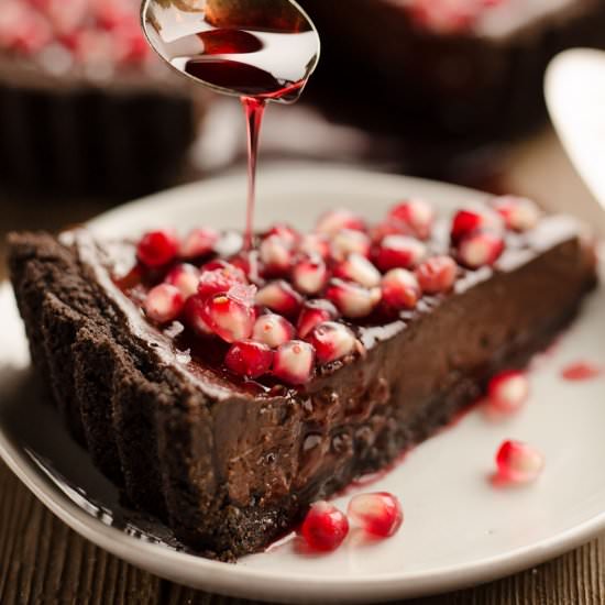 Chocolate Pomegranate Tart