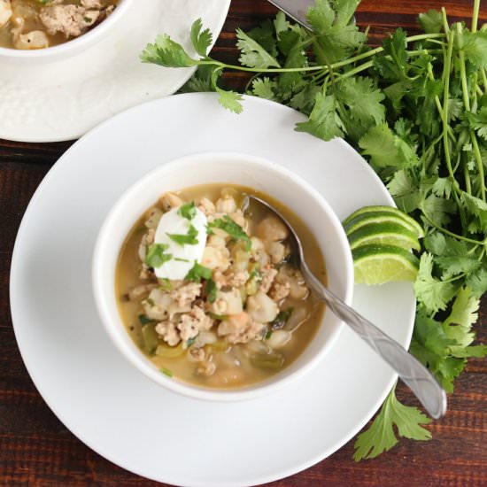 Green & White Chicken Chili
