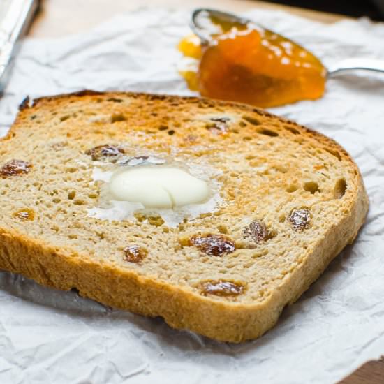 Cinnamon Raisin Oatmeal Bread