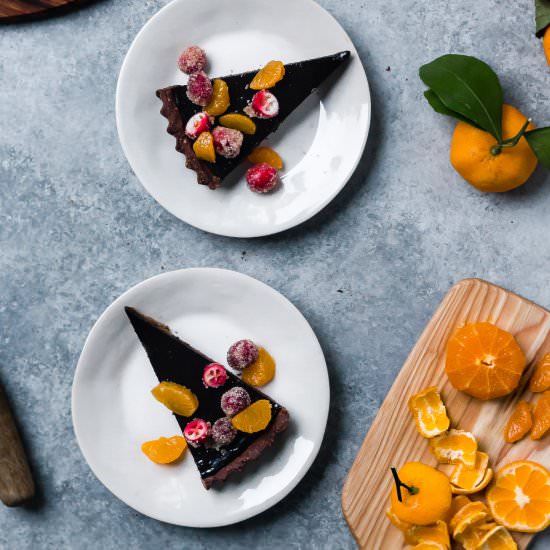 Dairy Free Dark Chocolate Tart