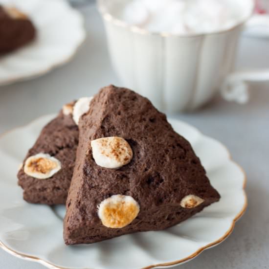 Marshmallow Hot Cocoa Scones