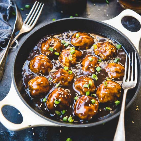 Best ever honey garlic meatballs