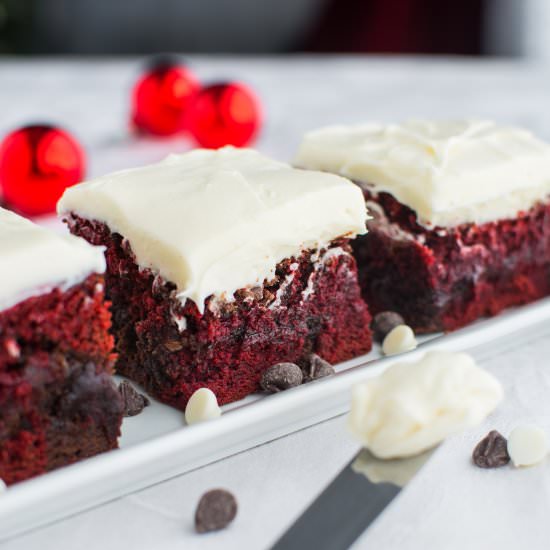 Fudgy Red Velvet Brownies