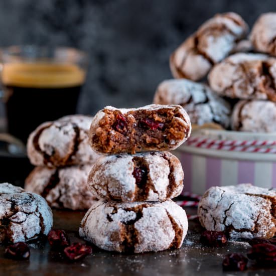 Chocolate Cranberry Amaretti